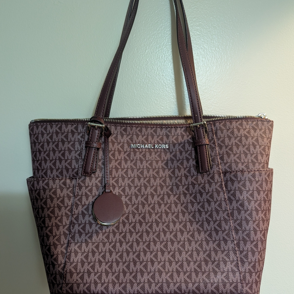 Michael Kors Burgundy Logo Tote Bag